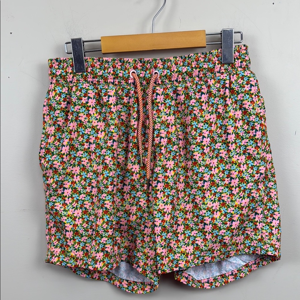 Maaji small men’s floral drawstring swim trunks like new board shorts - Picture 2 of 12